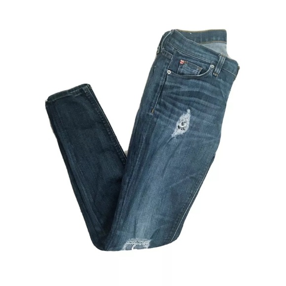 Hudson Jeans Denim - Hudson Jeans Nico Mid Rise Super Skinny Distressed